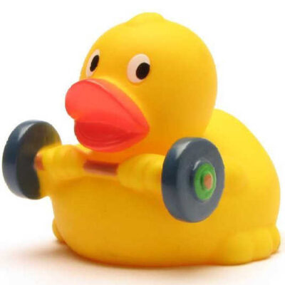 DuckShop - Canard en caoutchouc Haltérophile
