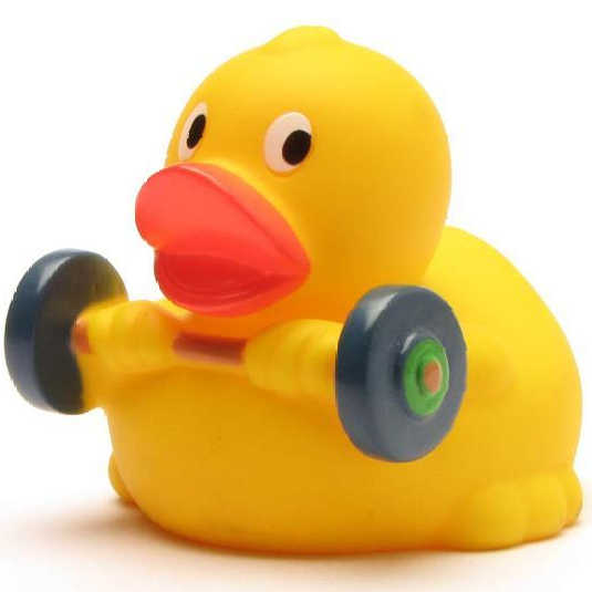 DuckShop - Canard en caoutchouc Haltérophile