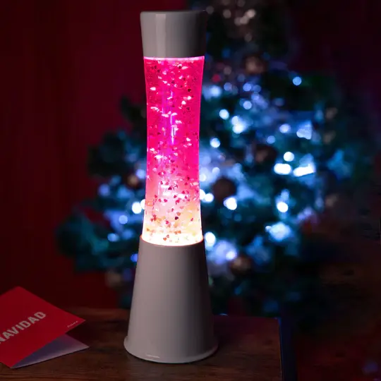 FISURA - Lampe à Lave Blanche & Paillettes Cœurs – Image 2