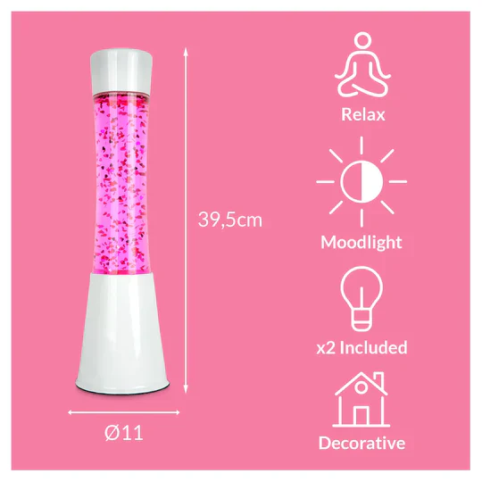 FISURA - Lampe à Lave Blanche & Paillettes Cœurs – Image 4