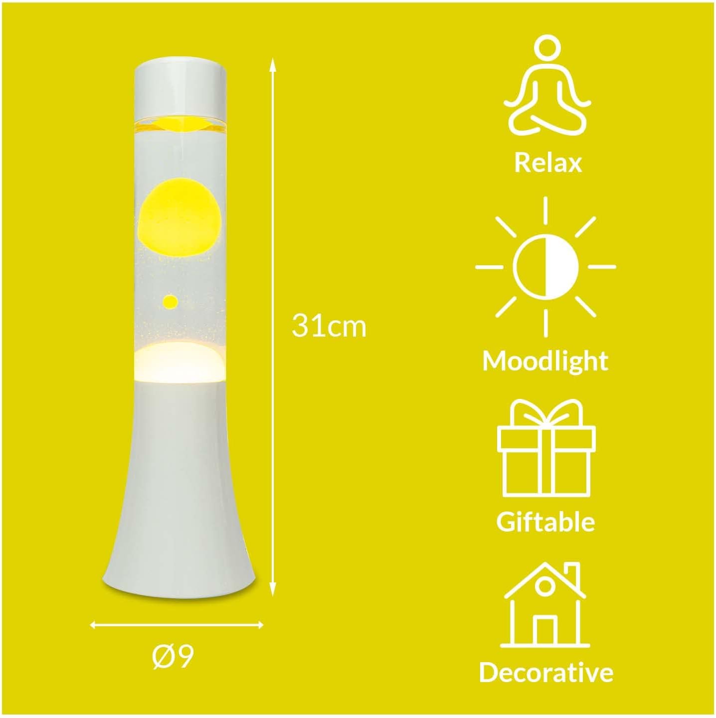 (NOUVEAUTÉ) FISURA - MINI Lampe à Lave JAUNE – Image 6