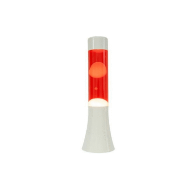 (NOUVEAUTÉ) FISURA - MINI Lampe à Lave ROUGE/BLANC