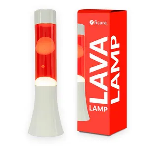 (NOUVEAUTÉ) FISURA - MINI Lampe à Lave ROUGE/BLANC – Image 4