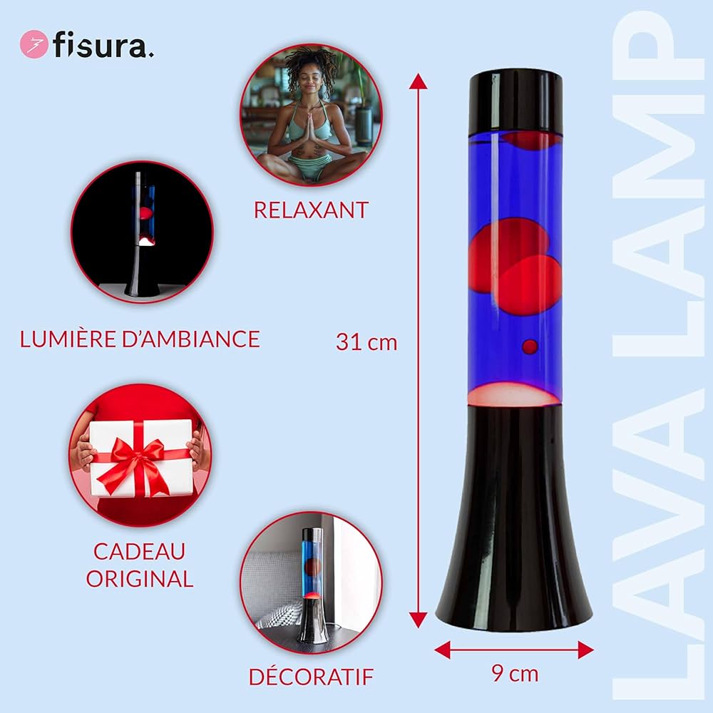 (NOUVEAUTÉ) FISURA - MINI Lampe à Lave ROUGE – Image 4