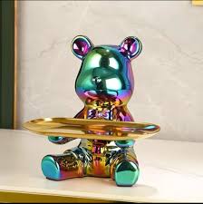 (NOUVEAUTÉ) Figurines Ours en Céramique - Multicolore (19 cm) (Édition Limitée)