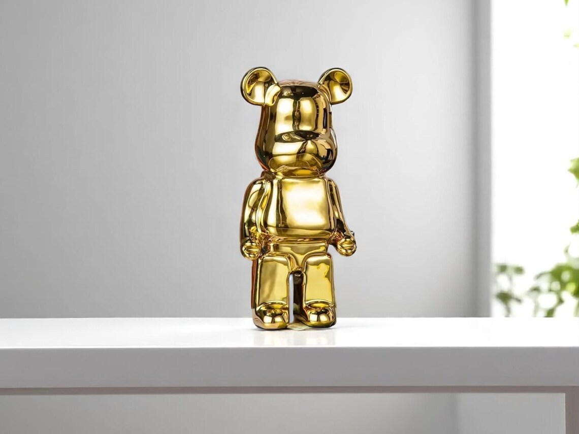 (NOUVEAUTÉ) Figurines Ours en Céramique - GOLD (27 cm) (Édition Limitée) – Image 3