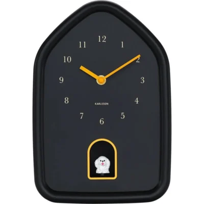 (NOUVEAUTÉ) Horloge Wall Clock Murale Modern Doggy Black (KARLSSON)