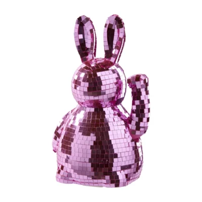 (NOUVEAUTÉ) Lapin ROSE Scintillant COUCOU paillettes / disco