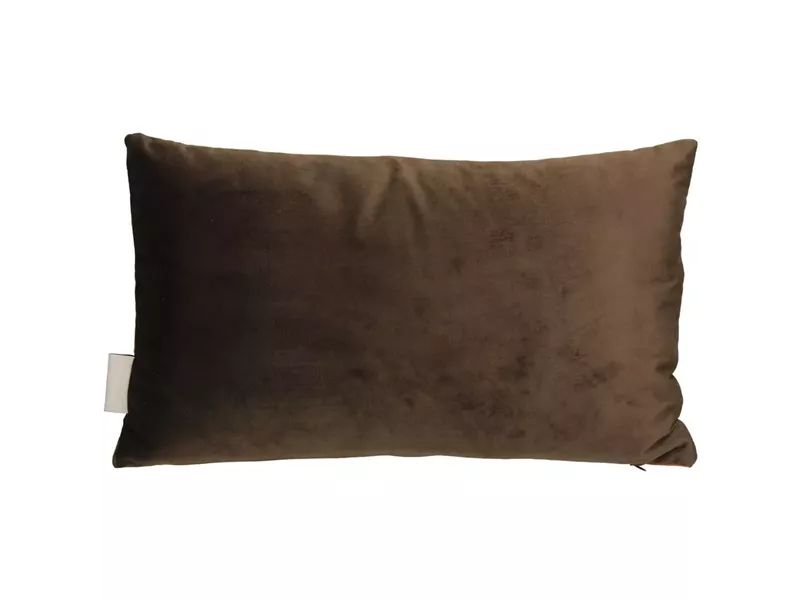 Coussin en velours vintage marron & terracotta ( 50 x 30 ) – Image 2