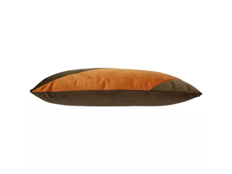 Coussin en velours vintage marron & terracotta ( 50 x 30 ) – Image 3